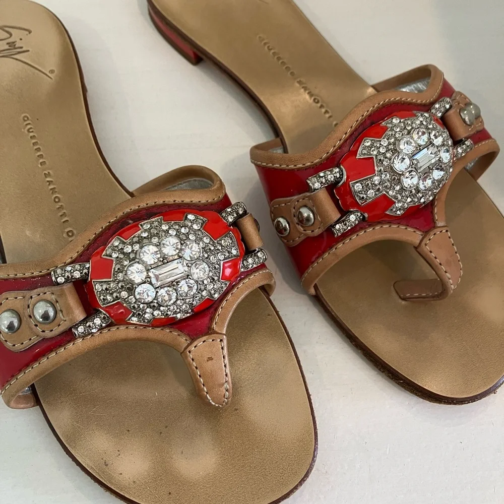 GIUSEPPE ZANOTTI Red Diamond Sandals - Picture 5 of 7